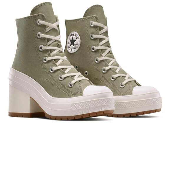 Chuck Taylor 70 De Luxe Heel High Top Shoes A11899C Women's Size 10 Olive Green - Picture 13 of 13